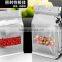 8side gusset silver zip lock aluminium foil plastic bag with zipper