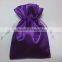 top sale drawstring satin wine bag with logo