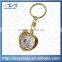 souvenir customized 3D heart shape metal golden key chain