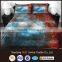 Fancy Shining Star and Green/Blue Nebula Print 4-Piece Duvet Cover Sets/Galaxy Bedding