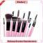 2016 Cute Professional 12 pcs Pink makeup brushes sets with portable cup holder case