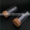 Round Bottom Design Custom Size Reserved Clear Glass Test Tube With Cork Lid