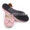 Hot Sale 2015 New Arrival Korean Style Women's Flat Shoes With Bowknot Pink Black Casual Daily Occacion Free Shipping