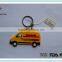 DHL express truck promotional embossed Soft PVC keychain