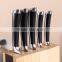 6 pcs forged pom handle kitchen knife set with wooden magnet block
