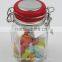 100ml Fancy Mini Glass Hermetic Jar with Plastic Lid &Metal Clip