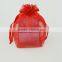 custom colorful drawstring simple zipper organza bags