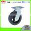 100mm-200mm heavy duty black rubber caster with cast iron center