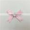 100% Polyester Material Woven Pink Ribbon Bow with Pearl
