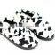 cow pattern velvet upper TPR outsole soft warm indoor slipper woman lady slipper cheap price slippers for women 2016