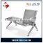 Stainless steel modern airport chairs with luggage table