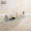 News modern Bathroom accessories hardware zinc alloy items glass shelf