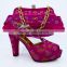 Italian shoes and bag set summer women shoes with girls hand bag