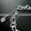 18cm silver plated brass faceted circle round oval link fashion DIY bracelet supplies 1900064
