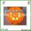Yellow Solar flashing warning light for traffic road or construction site