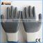 BSSAFETY polyester knitting cheap thin work gloves with nitrile coated