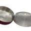 Round stainless steel butter dish