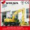 grapple trailer loader 8 ton wheel excavator
