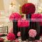 Long Black glass Cylinder flower vase for wedding table decor