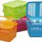 Customized usage food grade plastic vegetable picnic storage basket for sale
