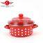 3pcs enamel cookware casseroles set with customize decal cast iron enamel casserole
