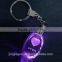 Hot 3d laser transparent photo led crystal keychain