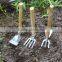 stainless steel wide head hoe with wooden handle