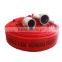 RED FIRE HOSE SYNTHETIC RUBBER LINING with Canvas