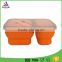 FDA standard Silicone Collapsible Lunch Box Silicone food containers