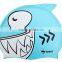 High quality fish shaped silicone swimming caps swimming hats for kids