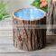 custom made decorative vintage style rustic wooden flower pot