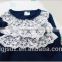 Lace decorated sweater for girls round-neck kids sweater wool design sweater for child girls