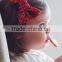 sequin material bow design girls hair clips, sequin hair clips