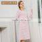 Qianxiu Factory Outlets Cotton Fashion Striped Home Dress