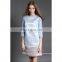 2016 Customized Three Quarter Sleeve Gradient Ladies Dress