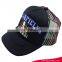 Latest custom black embroidered logo foam trucker cap and hat with colorful strip mesh