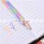 Rainbow gel pen Multi color 0.8mm roller pens Fluorescence highlighter for black paper Stationery School supplies