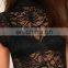 2017 short sleeve black slimming lace bodysuit for women