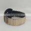 whlolesale newest trendy fish scales sparkly gold metal elastic wide waist belt