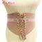 Big Stock pink wide imitation leather waist belt lingerie pink corsets teens