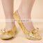 BestDance sexy dance foldable soft heel shoes belly ballet dance soft heel shoes women flat dance shoes OEM