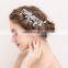 Amelie Handmade Bridal Hair Ornaments Rhinestone Leaf Clusters Lush Bridal Clip Bridal Headpieces Boho for Wedding Party