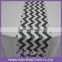 SQN#43 Black and white chevron sequin table runner