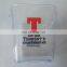 transparent square ice cooler bucket with two handles