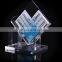 Creative Clear Tabletop Acrylic Business Name Card And Pen Display Holder With Pocket for Office Table