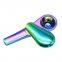 98mm length long Plug-in magnetic gold spoon shape smoking pipe mading zinc alloy with magnet