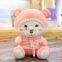 New Cute Down Cotton Couple Teddy Bear Wearing Hats Sitting Bear Plush Toys Animal