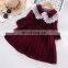 2020 autumn children's girls red lace dress