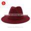 Cheap Flat Brim Colorful Panama Wide Fedora Hat for Women Men 100% Wool Felt Fedora Jazz Wide Brim Hat