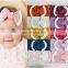 33Colors Kids Solid Nylon Headband with fringe Bow Girls Pom Pom Soft Headwear